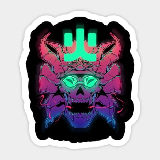 Samurai Skull Sticker